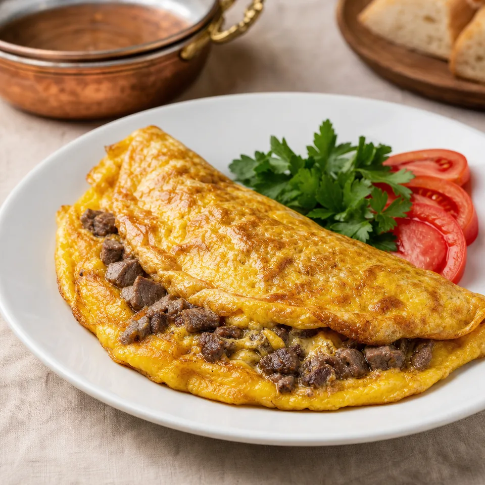 Kavurmalı Omlet