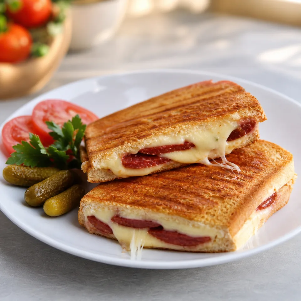 Sucuklu Kaşarlı Tost