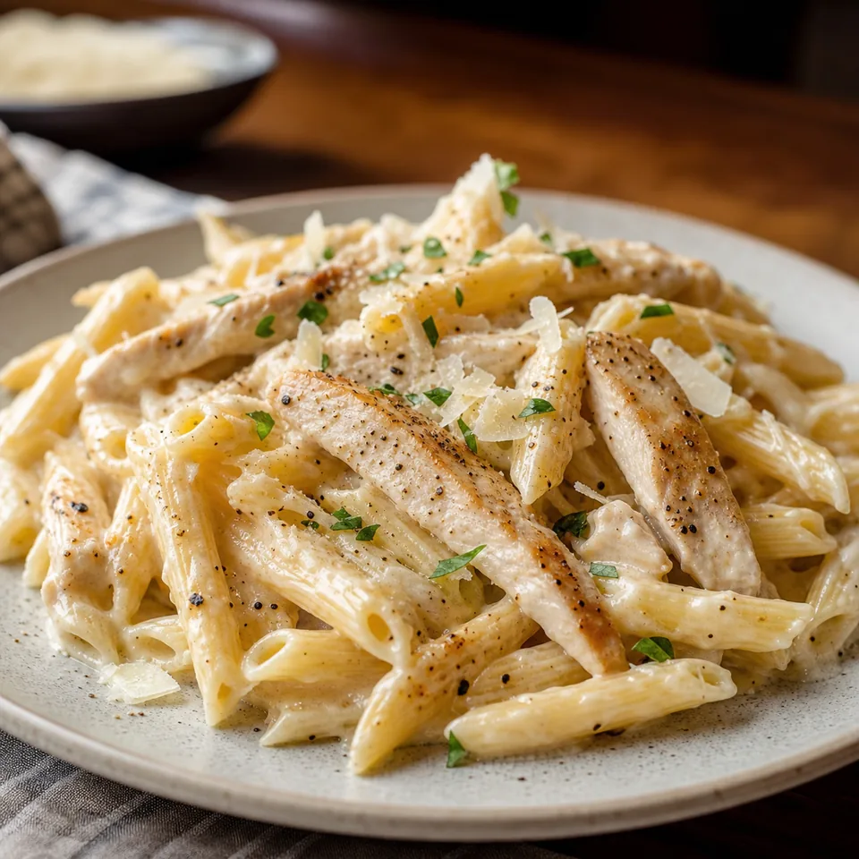 Tavuklu Penne Carbonara