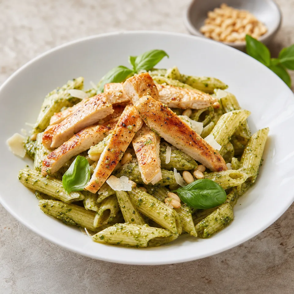Tavuklu Pesto Soslu Penne