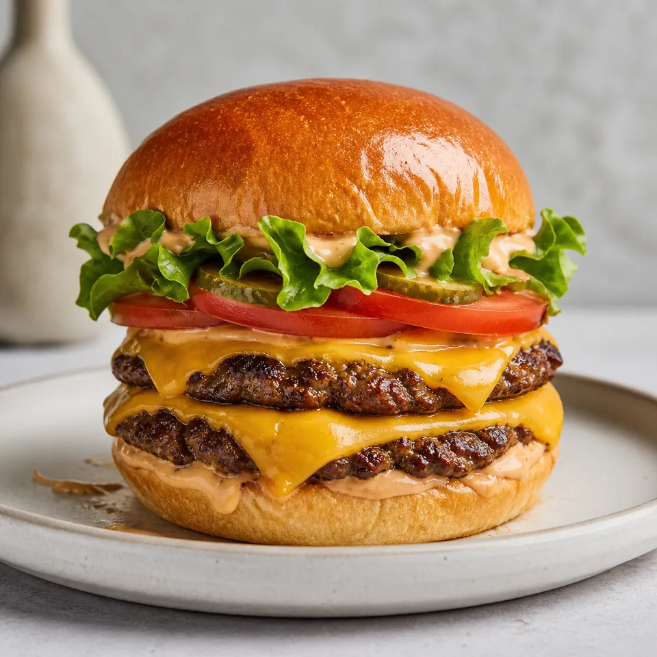 Double Cheese Beef Burger