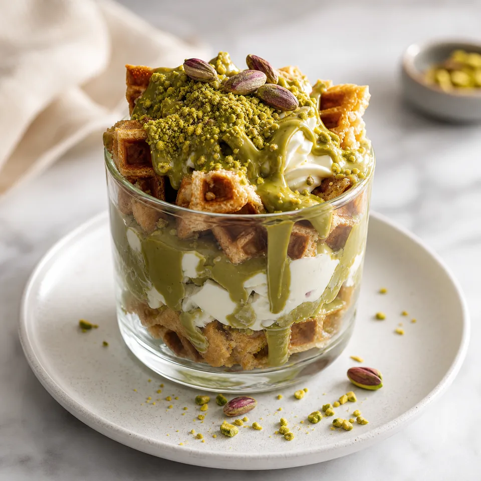 Cup Waffle Antep Fıstıklı